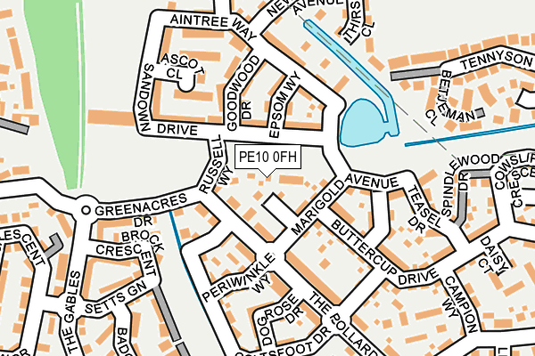 PE10 0FH map - OS OpenMap – Local (Ordnance Survey)