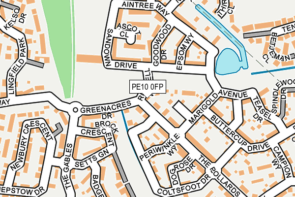 PE10 0FP map - OS OpenMap – Local (Ordnance Survey)