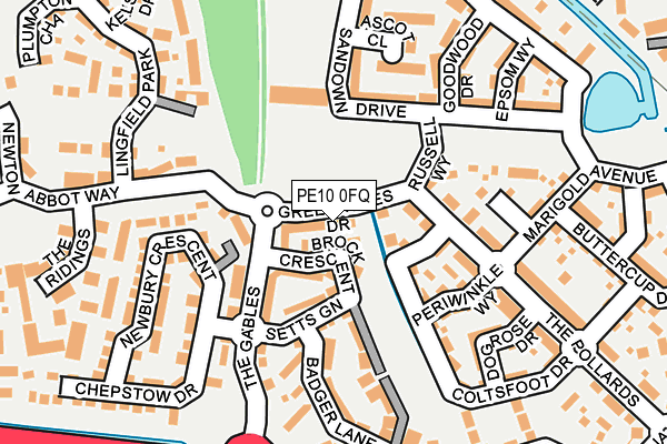 PE10 0FQ map - OS OpenMap – Local (Ordnance Survey)