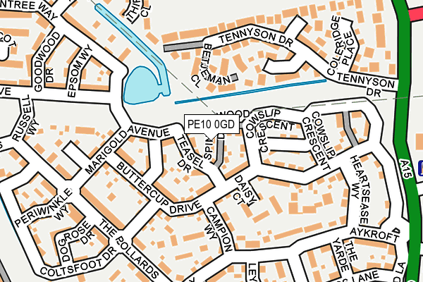 PE10 0GD map - OS OpenMap – Local (Ordnance Survey)