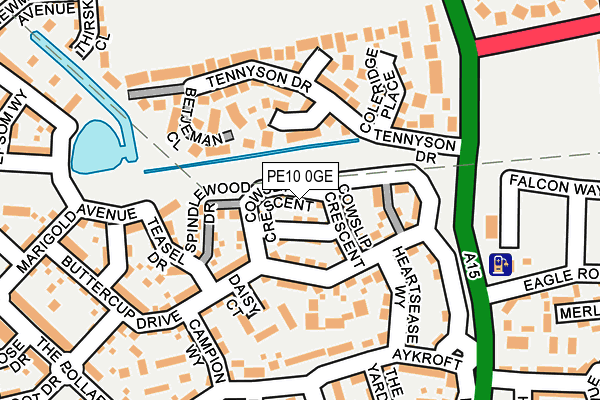 PE10 0GE map - OS OpenMap – Local (Ordnance Survey)