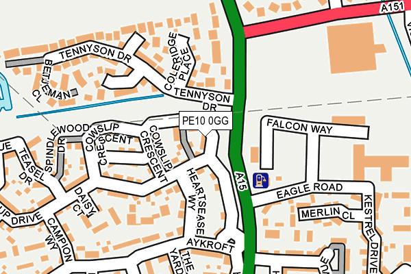 PE10 0GG map - OS OpenMap – Local (Ordnance Survey)