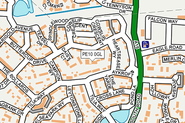 PE10 0GL map - OS OpenMap – Local (Ordnance Survey)