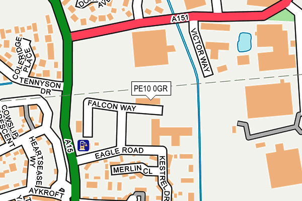PE10 0GR map - OS OpenMap – Local (Ordnance Survey)