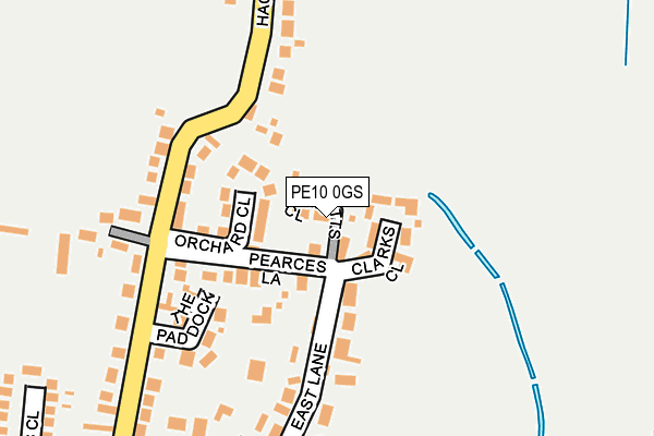 PE10 0GS map - OS OpenMap – Local (Ordnance Survey)