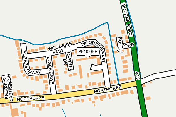 PE10 0HP map - OS OpenMap – Local (Ordnance Survey)