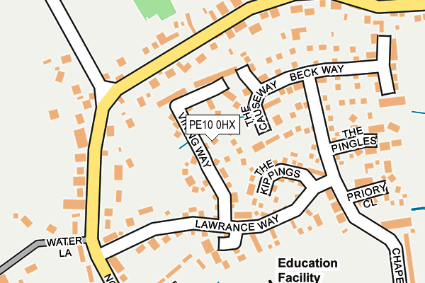 PE10 0HX map - OS OpenMap – Local (Ordnance Survey)