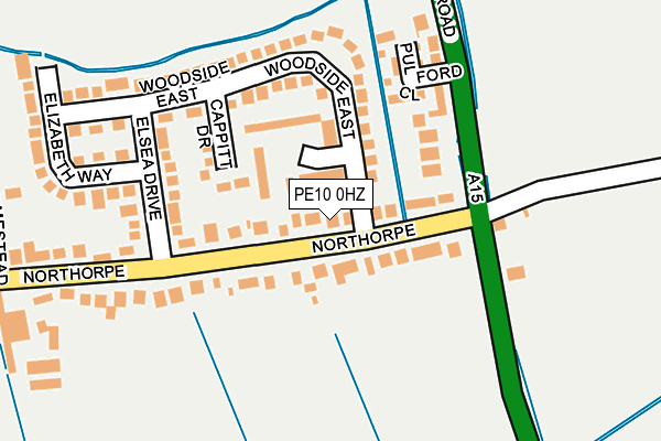 PE10 0HZ map - OS OpenMap – Local (Ordnance Survey)
