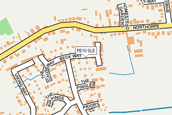 PE10 0LE map - OS OpenMap – Local (Ordnance Survey)