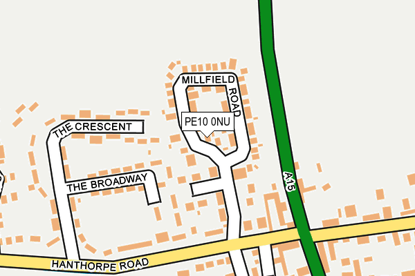 PE10 0NU map - OS OpenMap – Local (Ordnance Survey)