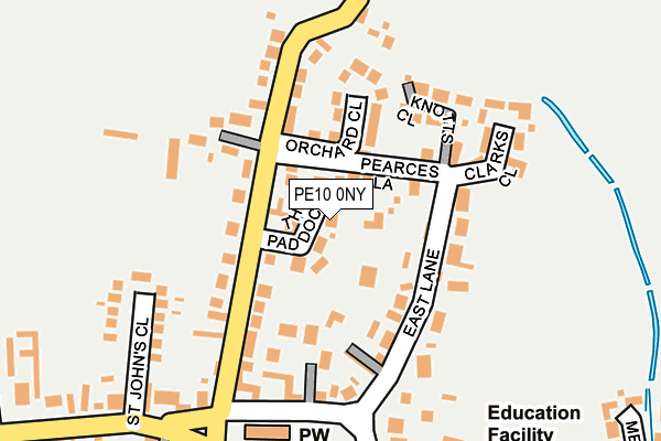 PE10 0NY map - OS OpenMap – Local (Ordnance Survey)