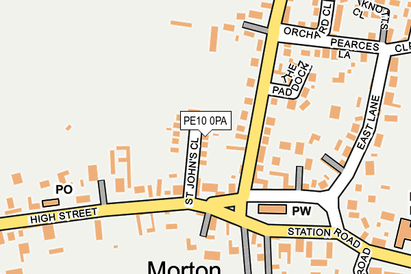 PE10 0PA map - OS OpenMap – Local (Ordnance Survey)