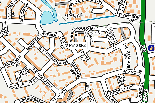 PE10 0PZ map - OS OpenMap – Local (Ordnance Survey)