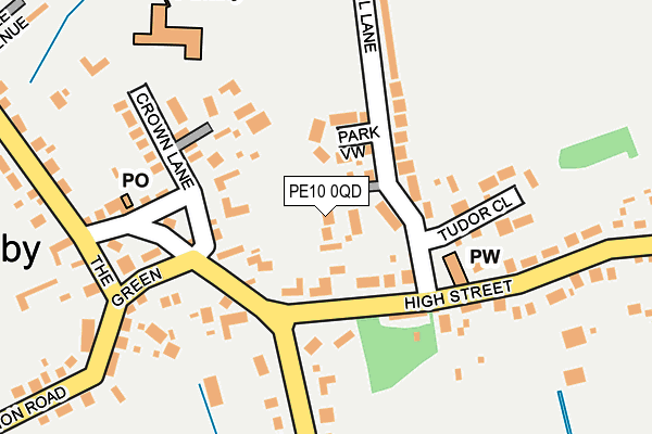 PE10 0QD map - OS OpenMap – Local (Ordnance Survey)