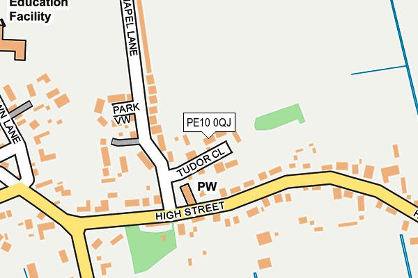 PE10 0QJ map - OS OpenMap – Local (Ordnance Survey)