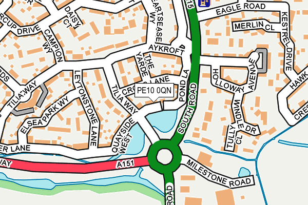 PE10 0QN map - OS OpenMap – Local (Ordnance Survey)