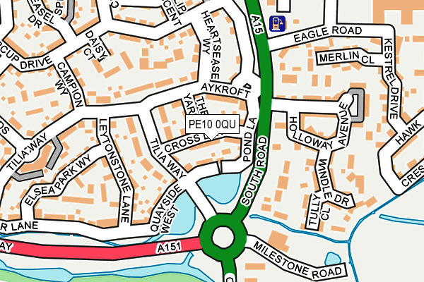 PE10 0QU map - OS OpenMap – Local (Ordnance Survey)