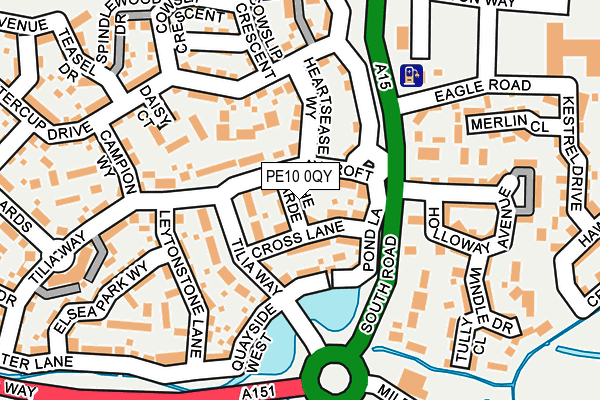 PE10 0QY map - OS OpenMap – Local (Ordnance Survey)
