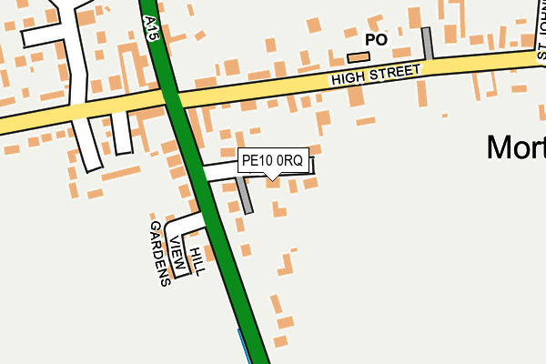 PE10 0RQ map - OS OpenMap – Local (Ordnance Survey)