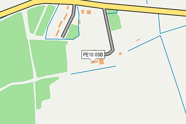 PE10 0SB map - OS OpenMap – Local (Ordnance Survey)