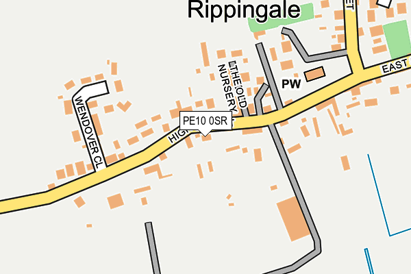 Map of THE BULL RIPPINGALE 2023 LTD at local scale