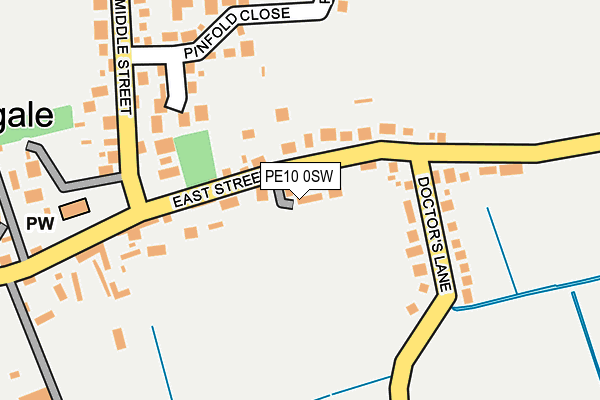PE10 0SW map - OS OpenMap – Local (Ordnance Survey)