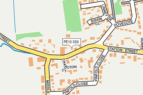 PE10 0SX map - OS OpenMap – Local (Ordnance Survey)