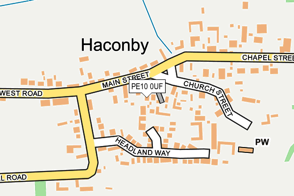 PE10 0UF map - OS OpenMap – Local (Ordnance Survey)