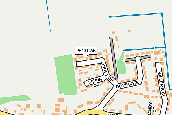 PE10 0WB map - OS OpenMap – Local (Ordnance Survey)