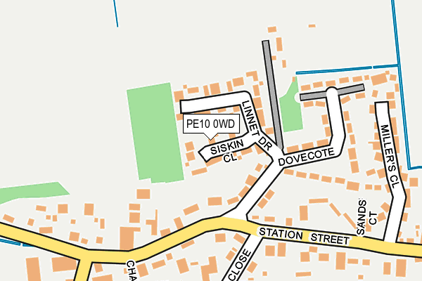 PE10 0WD map - OS OpenMap – Local (Ordnance Survey)