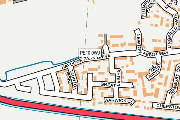 PE10 0WJ map - OS OpenMap – Local (Ordnance Survey)