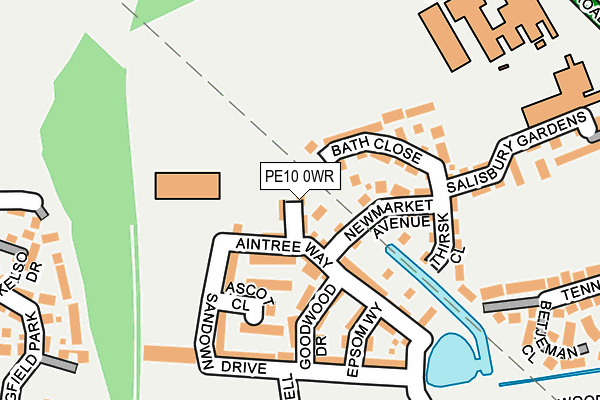 PE10 0WR map - OS OpenMap – Local (Ordnance Survey)