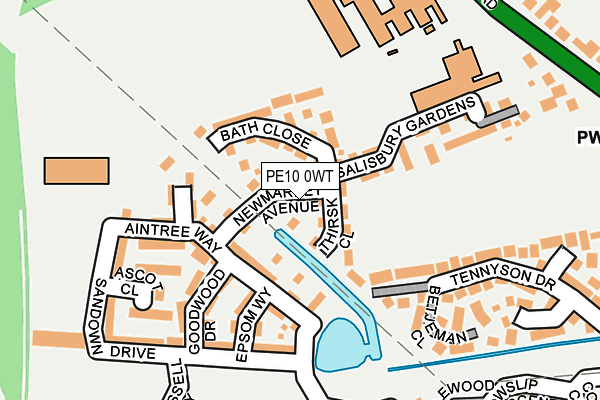 PE10 0WT map - OS OpenMap – Local (Ordnance Survey)