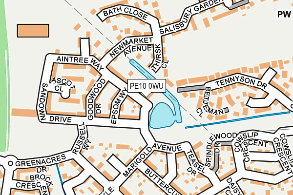 PE10 0WU map - OS OpenMap – Local (Ordnance Survey)