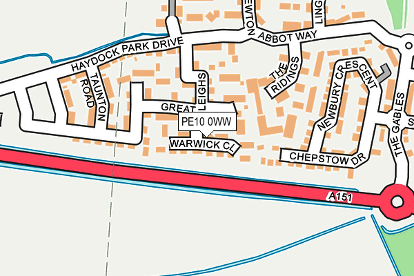 PE10 0WW map - OS OpenMap – Local (Ordnance Survey)