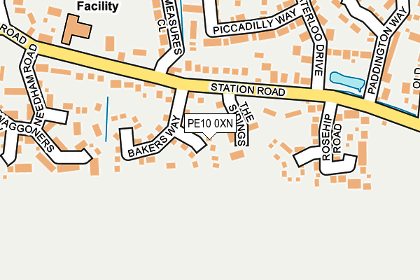 PE10 0XN map - OS OpenMap – Local (Ordnance Survey)