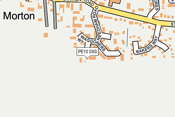PE10 0XS map - OS OpenMap – Local (Ordnance Survey)