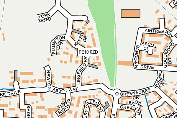 PE10 0ZD map - OS OpenMap – Local (Ordnance Survey)