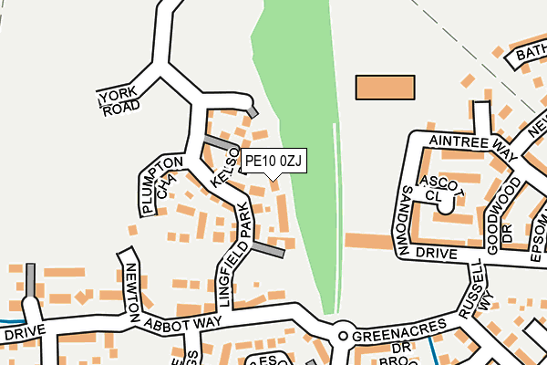 PE10 0ZJ map - OS OpenMap – Local (Ordnance Survey)
