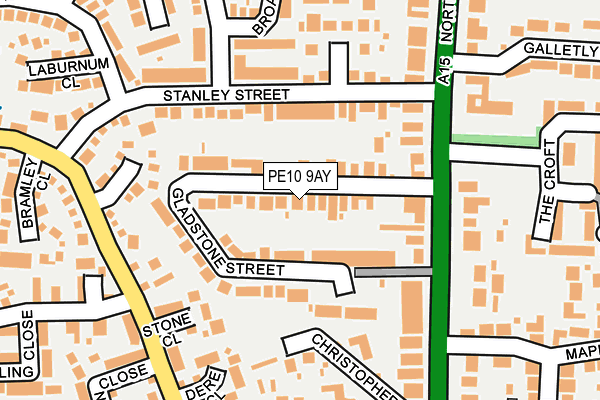 PE10 9AY map - OS OpenMap – Local (Ordnance Survey)