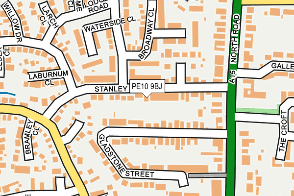 PE10 9BJ map - OS OpenMap – Local (Ordnance Survey)