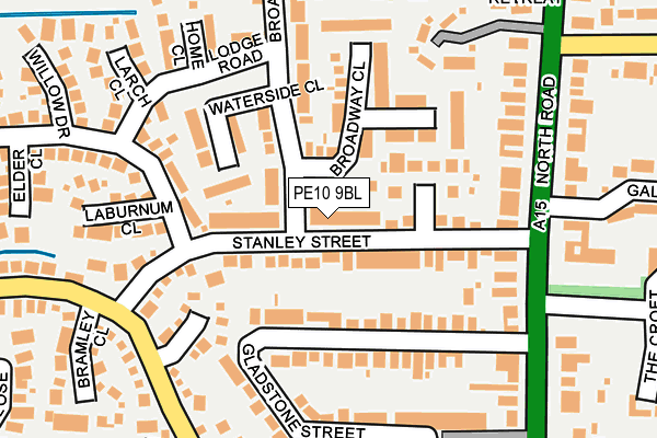 PE10 9BL map - OS OpenMap – Local (Ordnance Survey)