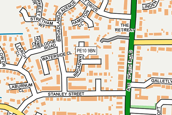 PE10 9BN map - OS OpenMap – Local (Ordnance Survey)