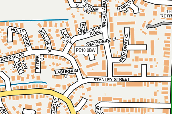 PE10 9BW map - OS OpenMap – Local (Ordnance Survey)