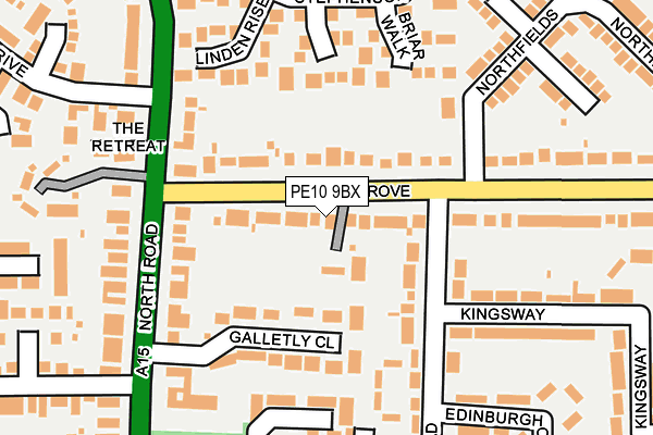 PE10 9BX map - OS OpenMap – Local (Ordnance Survey)