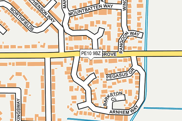PE10 9BZ map - OS OpenMap – Local (Ordnance Survey)
