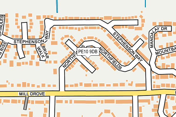 PE10 9DB map - OS OpenMap – Local (Ordnance Survey)