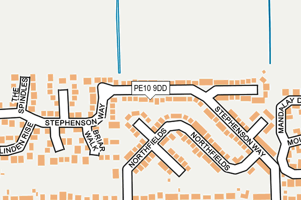 PE10 9DD map - OS OpenMap – Local (Ordnance Survey)