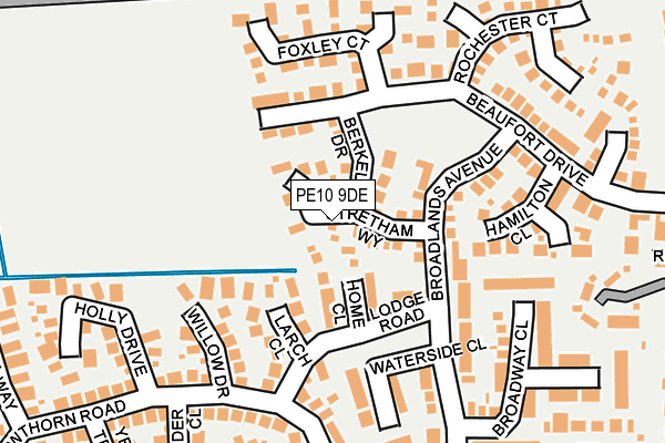 PE10 9DE map - OS OpenMap – Local (Ordnance Survey)