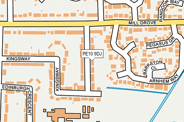 PE10 9DJ map - OS OpenMap – Local (Ordnance Survey)